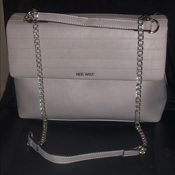 *NWT* Nine West grey purse with chain handles - Picture 6 of 6